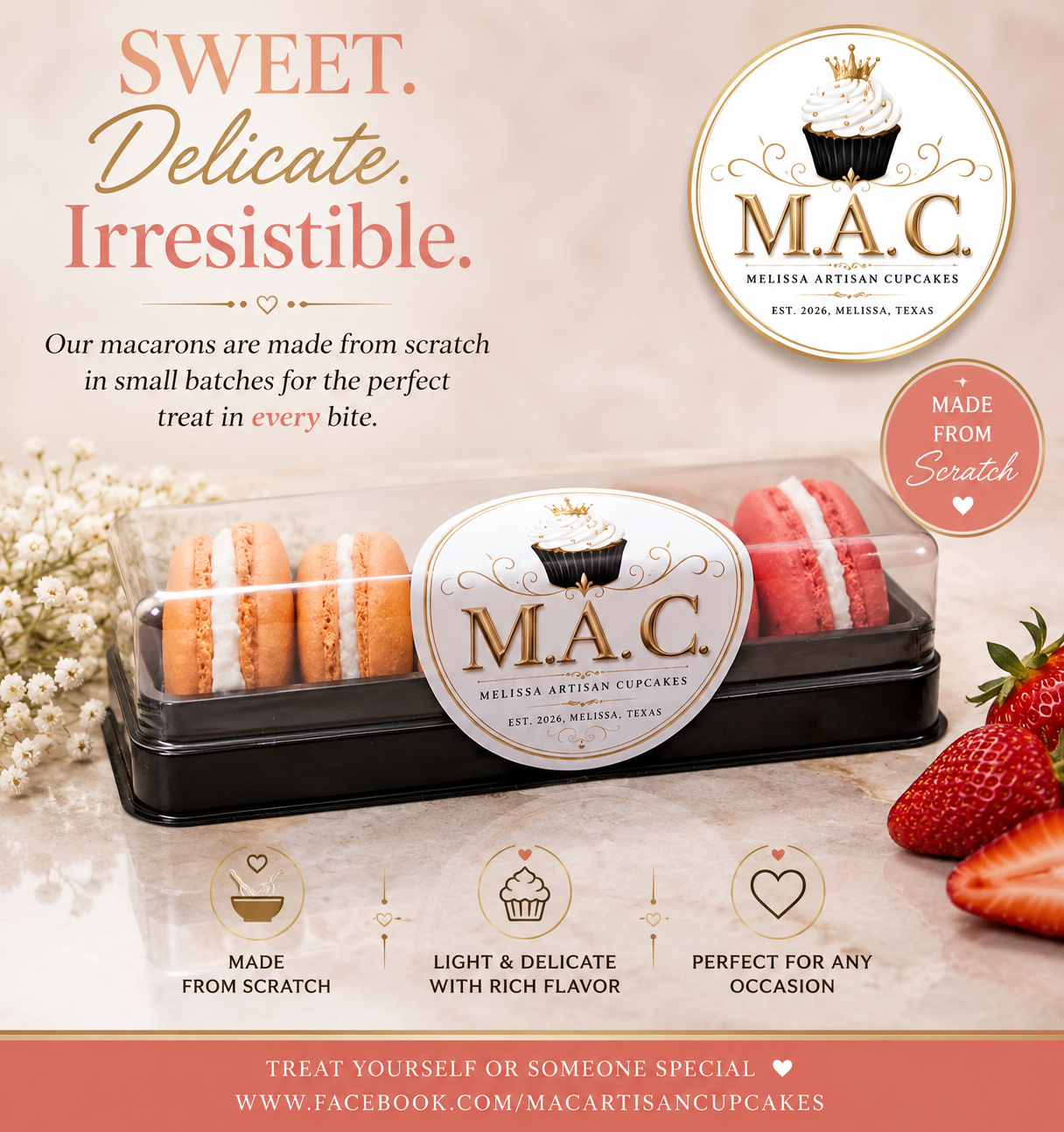 Fall French Macarons 6 pack